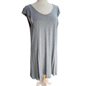 Abercrombie & Fitch T-Shirt Midi Cap Ruffle Sleeve Dress Beach Flowy Tunic-L